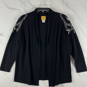 Rudy Rd Black Long Sleeve Women Jacket Tag Size XL